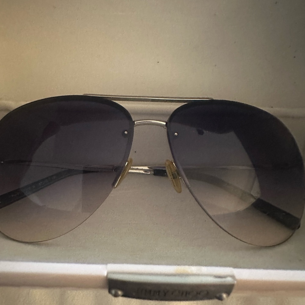 Jimmy Choo Aviator Sunglasses​ - Picture 4 of 5